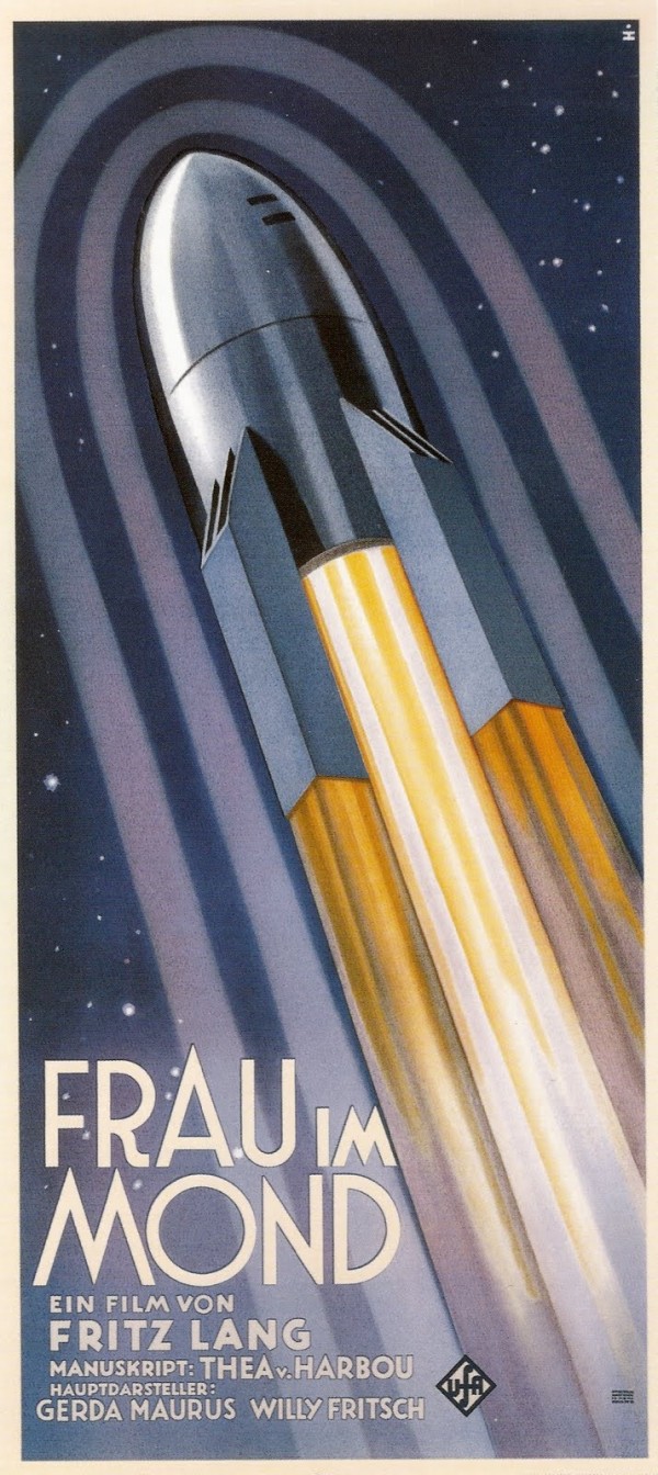 Frau im Mond by VINTAGE POSTER
